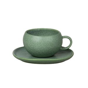 Juego de <span class=keywords><strong>Tazas</strong></span> de Café de Cerámica Multicolor Personalizadas a Precio de Fábrica, Taza de Té y Platillo <span class=keywords><strong>Vintage</strong></span> con Esmalte Reactivo Mate - Product Image 2