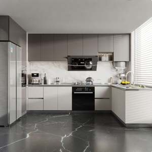 Muebles de Cocina Modulares Americanos de Diseño Moderno, Gabinete de Cocina de Laca Mate Listo para Armar - Product Image 2