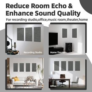 Panneau acoustique décoratif en <span class=keywords><strong>tissu</strong></span> absorbant le son pour mur, panneau mural acoustique écologique en <span class=keywords><strong>tissu</strong></span> pour hall et bureau - Product Image 4