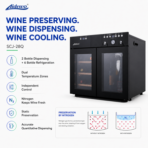 Máquina Integrada SCJ-28Q para Conservación y Dispensación de <span class=keywords><strong>Vino</strong></span> con 7-18 Funciones ° Refrigerador de 6 Botellas con Control de Temperatura C - Product Image 3