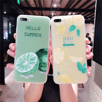 Coque de téléphone Summer Watermelon Lemon pour iPhone 14 13 12 11 X XR XS Max Soft Cover Shockproof Fashion Cover pour iPhone 13 12 7 8 7