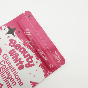 Embalaje de calidad alimentaria Impresión digital sello de tres lados colágeno adelgazante lámina metálica cosmética impresa personalizada bolsa con cremallera - Product Image 5