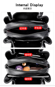 Sacs à main de luxe pour femmes, sacs à bandoulière en cuir PU tendance, grands sacs fourre-tout vintage pour dames - Product Image 5