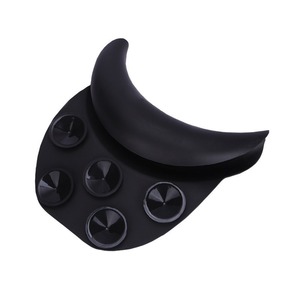 Neck Support <b>Pad</b> For Shampoo Chair Black Silicone With <b>Suction</b> Cups Minimalist Design Easy To Clean - Product Image 1