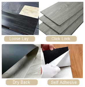 Facile à installer <span class=keywords><strong>Tapis</strong></span> <span class=keywords><strong>de</strong></span> sol en PVC LVT 2mm 3mm résistant aux rayures qui ressemble à du <span class=keywords><strong>bois</strong></span> Planche en vinyle <span class=keywords><strong>de</strong></span> luxe gris cendré - Product Image 4