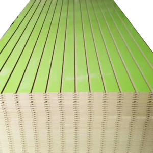 Matte Đen <span class=keywords><strong>MDF</strong></span> slatwall 18 mét/Phong cách đơn giản bằng gỗ khe cắm tường hiển thị - Product Image 5