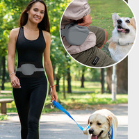 Sac à friandises pour chien en silicone facile à nettoyer, sac à collation pour animaux de compagnie, sac de voyage portable pour l'entraînement et les promenades, accessoires pour animaux de compagnie pour la promenade