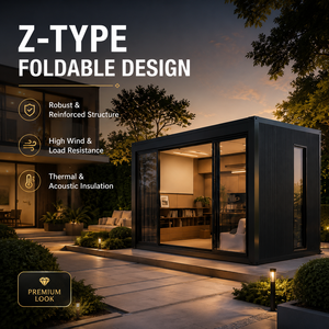 Oficina Contenedor Plegable Tipo Z, Diseño Rectangular Moderno y Elegante para Uso en Exteriores - Product Image 1