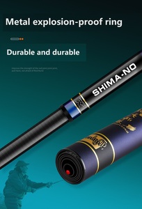 Canna da Pesca Grossa 19T da 3,6m a 12m, Nera per Pescatore, Leggera e Rigida, Versione da Peso Piuma, Grande Versione Polivalente per la Pesca alla Taiwanese - Product Image 6