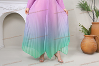 2025 Miyake robes plissées haut de gamme printemps Collection surdimensionné Maxi ODM Plus modeste église fête Abaya femmes mariage musulman