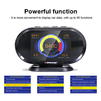 OEM coche a bordo Head Up Display OBD2 EOBD escáner KONNWEI KW206 HUD OBD2 herramienta de diagnóstico para vehículos compatibles con OBD2
