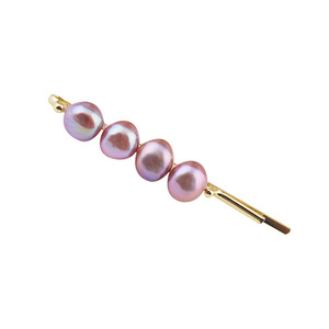 Высокое качество оптовая продажа жемчужина заколка новые женские барокко ручной работы из натурального пресновдного жемчуга заколки для волос, 18K золотое покрытие - Product Image 5