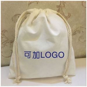Sacs en toile de coton en gros avec cordon de serrage pour chaussures, sacs cadeaux, sacs à main personnalisés, housses anti-poussière avec impression de logo - Product Image 4