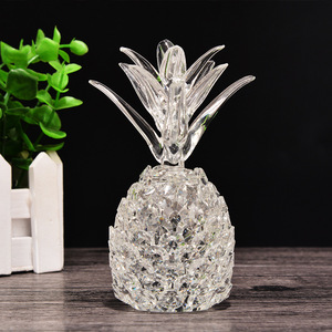 Crystal Pineapple <b>Ornament</b> Transparent Cut Glass Home Decoration Entryway Cabinet Decor Auspicious Gift - Product Image 3