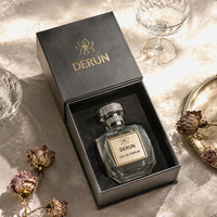 Flacon de parfum de luxe unique et élégant, 30ml 100ml, faible MOQ, avec boîte, design cristal, pour cosmétiques liquides et fragrances