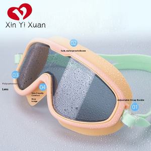 Myopia Swimming Goggles <b>Large</b> <b>Frame</b> Silicone Anti-Fog Waterproof PC Lenses Unisex Swimming Goggles for Adults & Children - Product Image 4