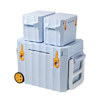 Boîte de rangement pour aliments et boissons pour le camping en plein air Glacière avec roues