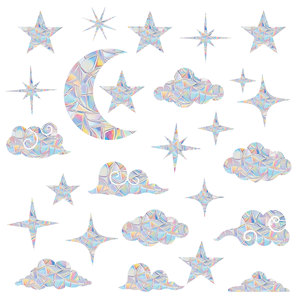 Autocollants de fenêtre colorés, arc-en-ciel, prisme, papillon, décoration de la maison, autocollants électrostatiques anti-collision, multi-formes - Product Image 5