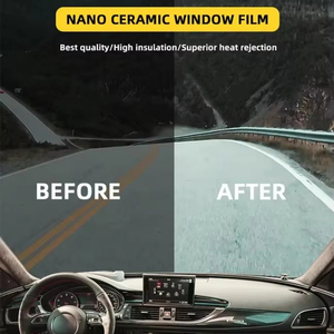 80% VLT Blue Nano Ceramic Car <span class=keywords><strong>Front</strong></span> <span class=keywords><strong>Window</strong></span> Film 2Mil 3mil 4mil 8mil 99% Anti UV Aislamiento térmico Bloqueador solar Tinte de ventana solar - Product Image 6