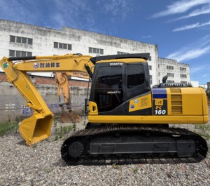 รถขุดไฮดรอลิกมือสอง Komatsu PC160-7 ขนาด 16 ตัน ราคาโรงงาน เครื่องจักรก่อสร้างขนาดกลาง รถขุด Komatsu PC160 มือสอง - Product Image 1