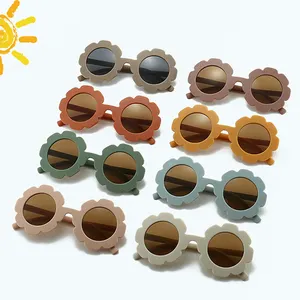 2022 Sun Flower Floral Toddler Shades Multi Matte Colors Custom logo Funny Baby Headwear children kids sunglasses