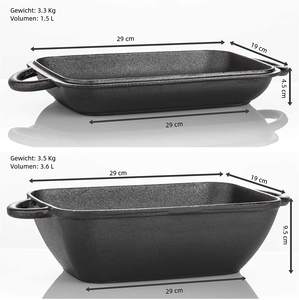 Moule à pain en <span class=keywords><strong>fonte</strong></span> émaillée - Moule à pain, moule à galettes, cocotte adapté à toutes les sources de chaleur et passe au lave-vaisselle - Product Image 5