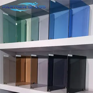Partner Glass Calidad templada 4 mm 5mm 5,5mm 6mm Material de construcción e industrial Humo Gris Marrón Negro Vidrio tintado
