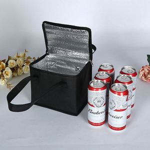 Wholesale Custom Heavy Duty Non-Woven Insulated Waterproof Diamond Lattice Pattern Reusable Tote Grocery Thermal Picnic <b>Cooler</b> - Product Image 2