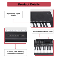 BD MUSIC BD-683 61 Keys LED Electronic Digital Piano Keyboard Instrument Portable Electric Organ