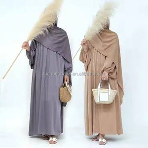 Abito da donna donna donna donna donna di base XXL taglie <span class=keywords><strong>in</strong></span> tinta unita Abaya - Product Image 6