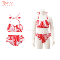 Maillot de bain une pièce rayé en tissu bulle pour bébé fille, adorable et doux, idéal pour l'été – Nouvelle collection en promotion