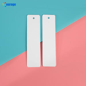 Gecoat Tweezijdig Effen Wit Sublimatie Aluminium Bladwijzer Blanco 152*38*1Mm Aangepaste Bladwijzers Met Kwast - Product Image 2