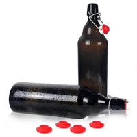 Bouteille de bière en verre d'ambre, 330ml 500ml 750ml 1l 1000ml, vente en gros, économique