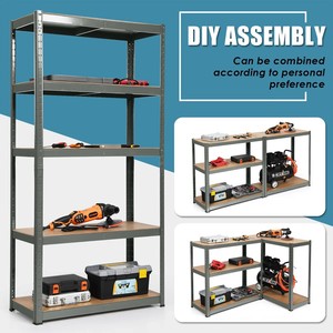 Galvanized Light Duty Rack Home Warehouse <b>Shelf</b> Storage Boltless Steel Rack 5 Layers Adjustable Metal Rack Steel MDF Shelving - Product Image 1