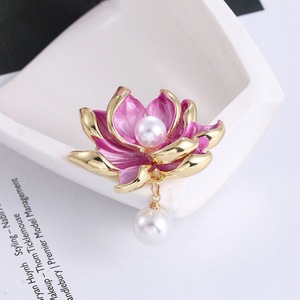 Broche de Flor de Loto Estilo Chino, Accesorio para Traje, Broche Elegante Retro para Cheongsam, Corsage para Mujer - Product Image 6