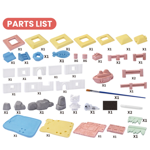 ชุดบล็อกยิปซัมสร้างบ้านเรืองแสง 55 ชิ้น ของเล่นระบายสีปูนปลาสเตอร์ DIY - Product Image 4