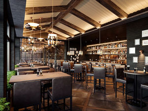 Mostrador de barra de madera clásico Restaurante personalizado Diseño de barra interior Ideas de renovación retro-para aplicación de pub - Product Image 4