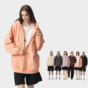 <span class=keywords><strong>Felpa</strong></span> personalizzata con cappuccio in Denim 100% in cotone con cerniera imbottita e cappuccio da uomo per l'autunno - Product Image 2