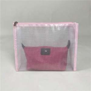 Custom Print Pvc Cosmetic Travel <b>Bag</b> Pvc Plastic Packaging <b>Bags</b> Snap Pink Pvc <b>Transparent</b> Sling <b>Bag</b> - Product Image 1