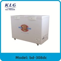 Congélateur coffre solaire double température 308L DC 12V/24V à dégivrage automatique pour usage commercial
