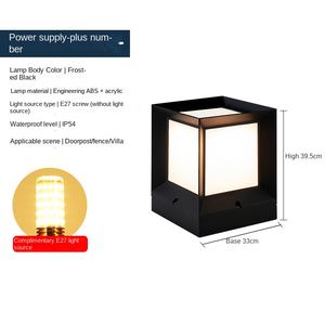 Faro de columna solar LED IP65, luz de pared impermeable para exteriores, lámpara de Pilar alimentada por CA y CC para decoración de patio, paisaje y jardín - Product Image 2
