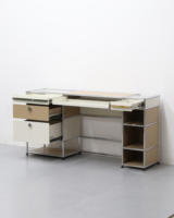 Table de maquillage moderne en acier inoxydable, mini coiffeuse avec miroir, tiroirs à fermeture douce, étagères de rangement amovibles, pour maison, bar, villa, chambre