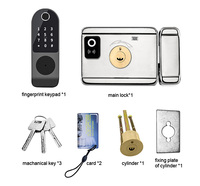 Cerradura Inteligente para Puerta TYSH, Impermeable, con WiFi, Doble Huella Dactilar, Llave Digital, Compatible con la Aplicación Tuya, para Puertas de Madera/Acero
