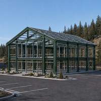Immeuble de bureaux à deux étages Centre d'affaires Espace de travail d'entreprise Structure en acier préfabriquée commerciale Canada