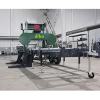 Scierie à bande mobile à moteur diesel, machine à bois hydraulique approuvée CE, scie à bande portable pour la coupe du bois