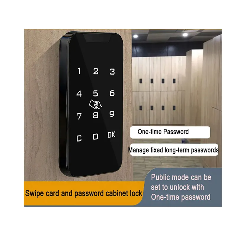 스파 키패드 열쇠가없는 조합 디지털 스마트 암호 캐비닛 사물함 잠금 장치 (카드 포함)