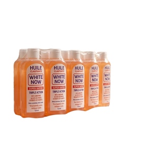Huile Corporelle Éclaircissante Triple Action WHITE NOW 125ml à la Bêta Arbutine – Éclaircissement Rapide des Jointures Sombres et des Coudes – Huile de Massage Blanchissante - Product Image 1