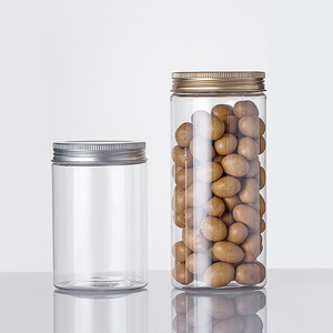 Bán Buôn Vòng 65Mm Rõ Ràng Nhựa Jar <span class=keywords><strong>Container</strong></span> Cho Bao Bì Thực Phẩm Kín Các Loại Hạt Đồ Ăn Nhẹ Chai Nhựa Đóng Gói Với Vít Nắp - Product Image 3