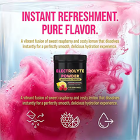 Complément Nutritionnel Sportif : Poudre d'Électrolytes pour Boisson 330g, Saveur Framboise-Limonade, Sans Sucre, Zéro Glucides, Soutien Hydrique