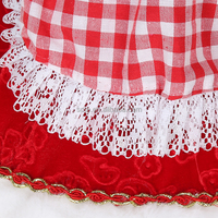 Cuisine Mme Père Noël Poupée Figurines De Noël Jouet Tablier À Carreaux 45CM Grand-Mère Rouge Debout Chef Mme Claus pour La Décoration De La Cuisine